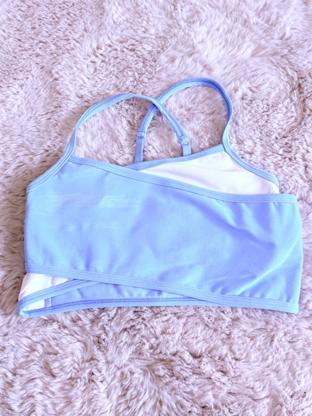 Beyond Yoga Spacedye At Your Leisure Colorblock Bra small flower blue heather